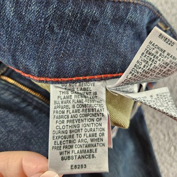 Bulwark FR Jeans Women 10 (33x33) Blue High Rise Straight Flame Resistant Curvy - Picture 6 of 16